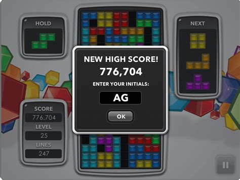 New Personal Best on Tetris.com, Over 750K on Level 25. : r/Tetris