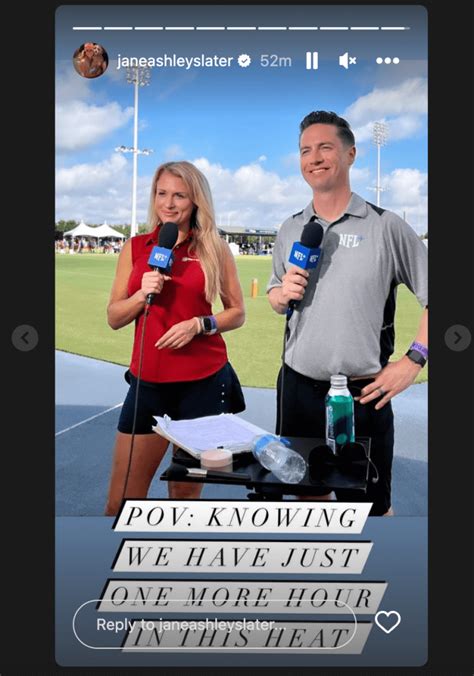 NFL Network Reporter Jane Slater Is Battling Crazy Heat In Houston ...