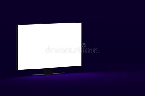 Glowing Modern Tv with White Isolated Screen Stock Illustration ...