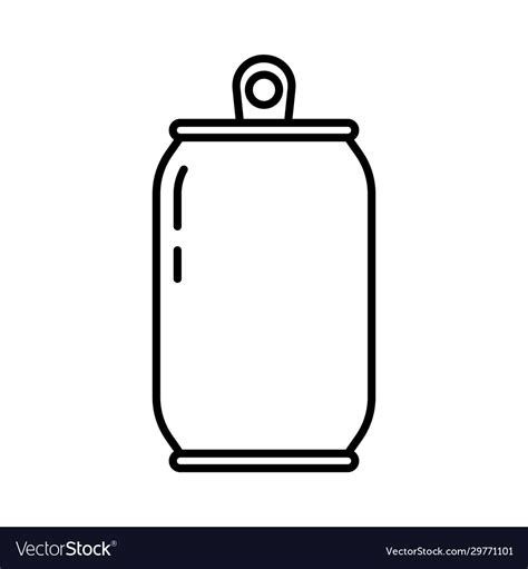 Soda can icon linear logo metal container Vector Image