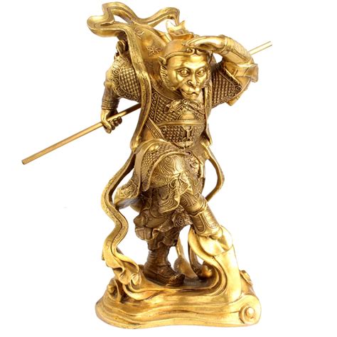 Chinese Mythology Home Decoration Pure Brass Copper Monkey King Sun ...