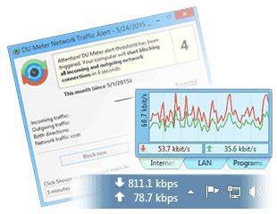 DU Meter: bandwidth monitor for your computer