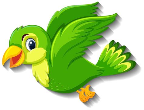 Download Cute green bird cartoon character for free | Cartoon, Bird ...