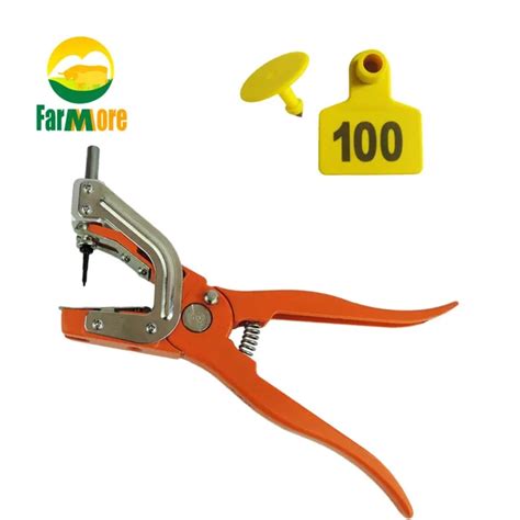 1pc Ear Tag Pliers Cow Livestock Animal Ear Applicator Puncher Tagger Tool -in Cages ...