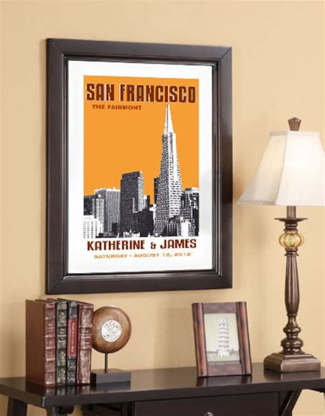 Wedding Gift 20x30 Poster San Francisco Skyline Choose