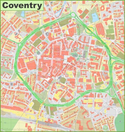 Coventry city center map | Coventry city, Map, Coventry