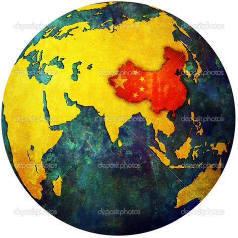 China on globe map Stock Photo by ©michal812 25716329