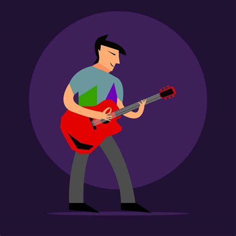 jazz guitar player vector stock Illustration, Jazz Music Vector, guitar ...