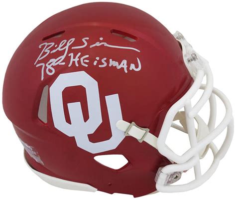 Billy Sims Signed Oklahoma Sooners Speed Mini Helmet Inscribed "78 ...