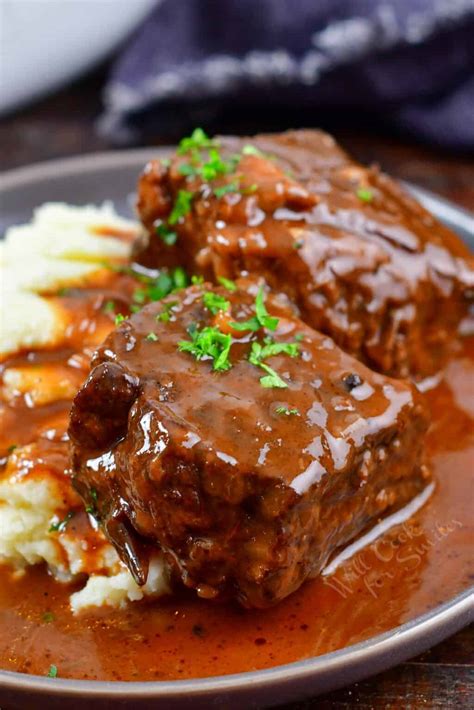 Boneless Short Ribs Recipe with Red Wine Sauce - Will Cook For Smiles