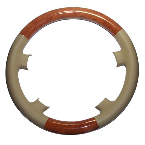 Tan Leather Light Brown Wood Steering Wheel Cover for Mercedes Benz 95 ...