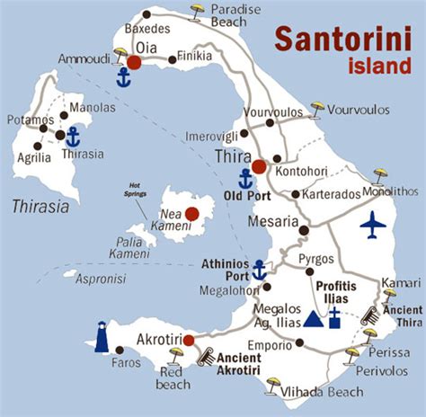 Santorini Karta På Svenska - Europa Karta