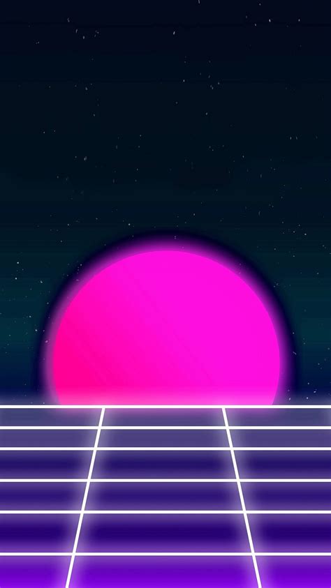 Retro futurism iPhone wallpaper, 80s | Free Photo - rawpixel