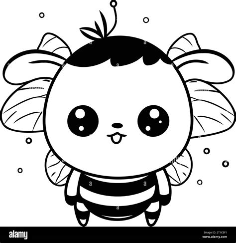 cute bee flying kawaii character vector illustration design vector illustration design Stock ...