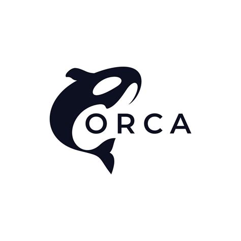 Orca Whale Sea Black and White logo vector template 21008408 Vector Art at Vecteezy