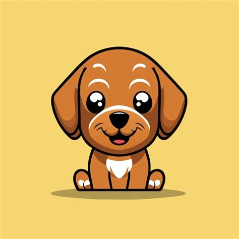 Premium Vector | Baby dog cartoon