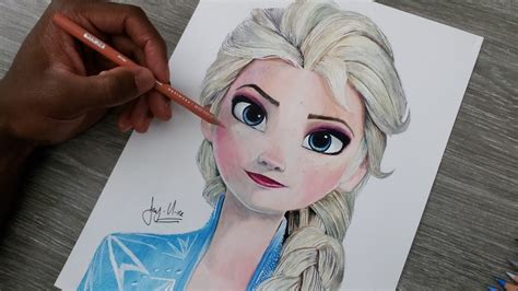 Frozen 2 : Drawing Elsa | Art drawings sketches simple, Elsa drawing, Anime drawings sketches