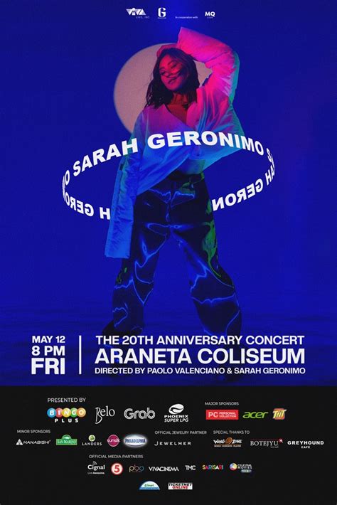 VIVA LIVE, G PRODUCTIONS, AND MQUEST VENTURES STAGE SARAH GERONIMO’S 20TH ANNIVERSARY CONCERT ...