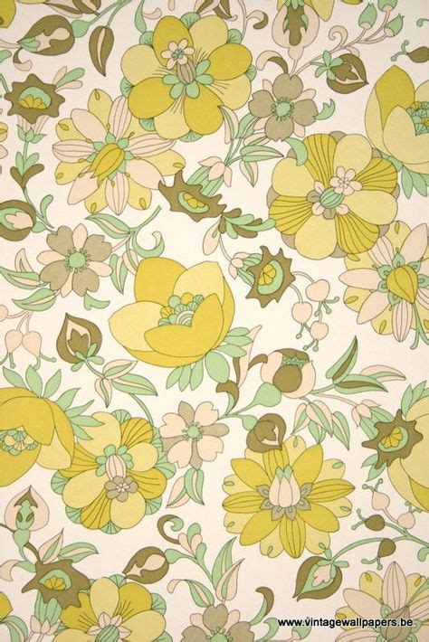 Vintage Green Floral Wallpaper | Vintage floral wallpapers, Floral wallpaper, Wallpapers vintage