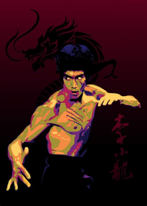 'Bruce Lee Dragon' Poster by Ahmad Hanafi | Displate | Bruce lee art, Bruce lee poster, Bruce ...