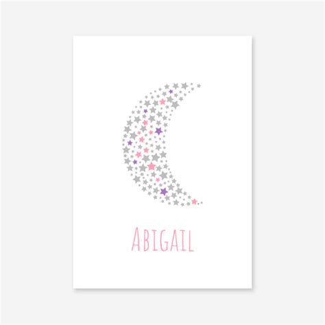 A is for Abigail pink nursery baby room initial name print free wall ...