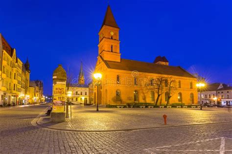 Torun, Poland - March 30, 2019: Architecture of the Old Town in Torun at Dusk, Poland. Torun is ...