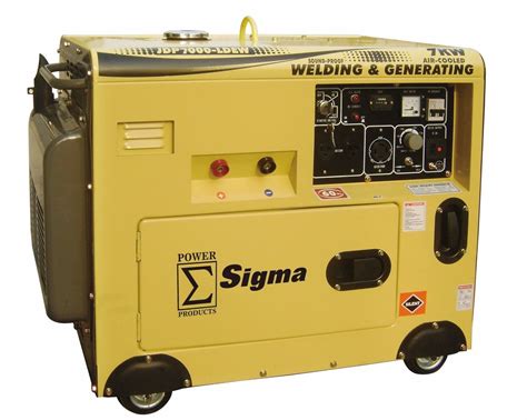 Surge 7000 Watt Enclosed Frame Diesel Welding Generator Electric Start ...