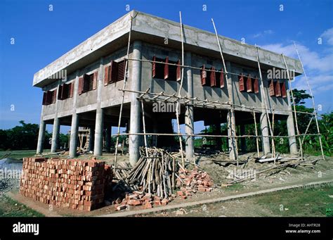 Cyclone shelter under construction. Bangladesh Stock Photo, Royalty ...