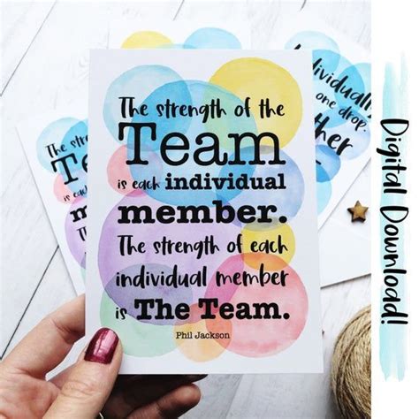 Teamwork Postcards Printable Team Quotes Positive Quotes | Etsy in 2021 | Team quotes, Gifts for ...