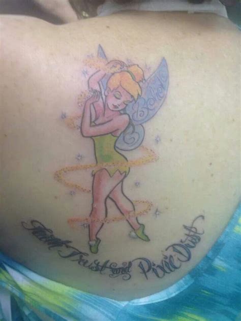 My newest Tinkerbell Faith Trust and Pixie Dust | Pixie dust, Watercolor tattoo, Pixie