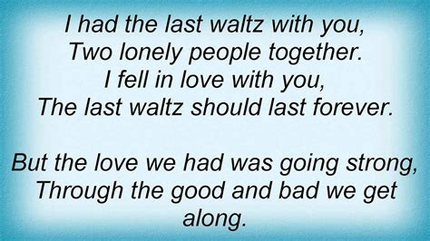 Engelbert Humperdinck - The Last Waltz Lyrics - YouTube