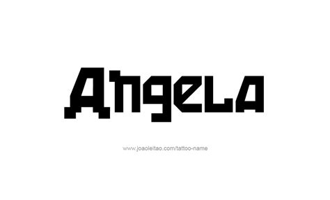 Angela Name Tattoo Designs