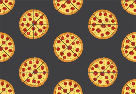 Seamless pattern of pizza isolated on black background 695413 Vector Art at Vecteezy