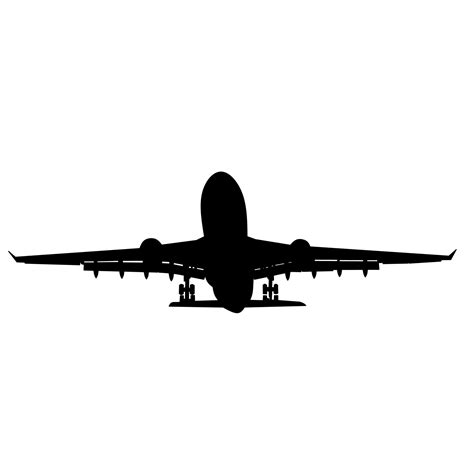 simple vector black and white airplane 7796517 Vector Art at Vecteezy