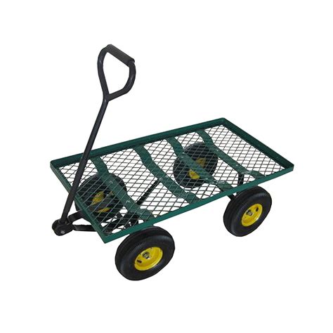 ALEKO TC4211 Farm and Ranch Heavy Duty Steel Flatbed Utility Garden Mesh Cart - Walmart.com