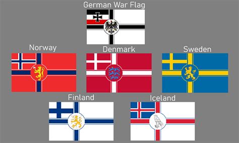 Nordic Countries in the style of the German Empire war flag : r/vexillology