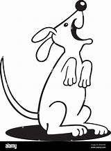 Illustration Of Happy barking dog For coloring Book Stock Vector Image  sketch template