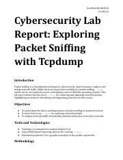 Exploring Packet Sniffing with Tcpdump: A Cybersecurity Lab | Course Hero