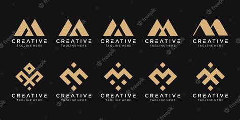 Premium Vector | Set of abstract letter m logo template