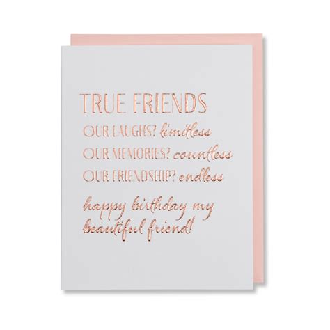 Friend Quote Birthday Card, Best Friends Gift, True Friendship Card ...