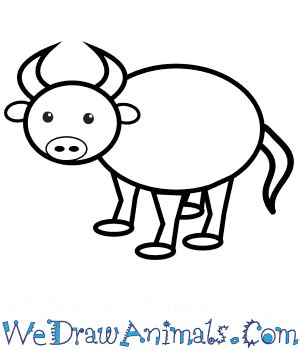 How to Draw a Simple Buffalo for Kids