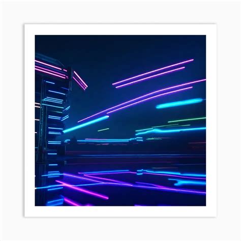 Neon Lights In The Night Art Print by racha's dreamworld - Fy