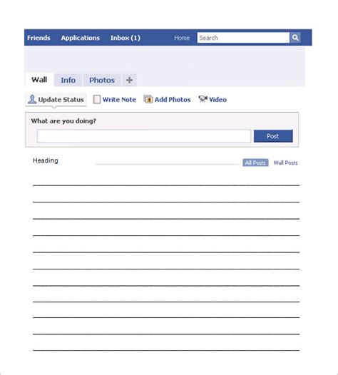 Blank Facebook Template - 13+ Free Word, PPT & PSD Documents Download