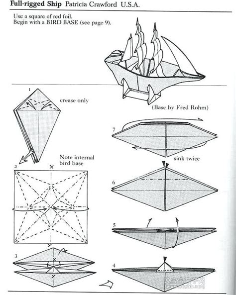 Boat Origami Instructions Origami Boat Instructions Origami Sailboat Instructions Pdf ...