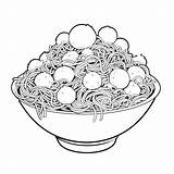 Spaghetti And Meatballs Coloring Page – Coloring Corner sketch template