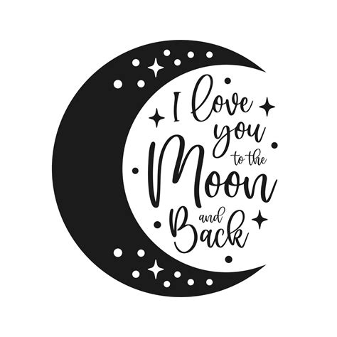 I love you to the moon and back. Love quote. 2291093 Vector Art at Vecteezy