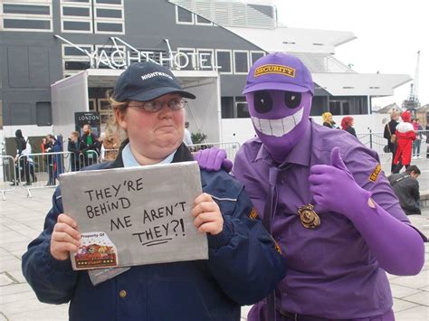 MCM 2015 - Purple Guy and Nervous Security Guard by TashiCat on DeviantArt