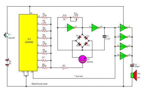 5 Sound effect generator circuit with PCB | ElecCircuit.com | Electronics circuit, Electronic ...