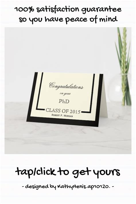 Classic Cream PhD Graduation Card | Zazzle in 2022 | Phd graduation ...