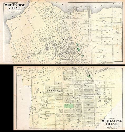 1873 Beers Map of Whitestone Village Queens New York City Photograph by Geographicas - Fine Art ...